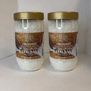 Dead Sea Collection Coconut Bath Salts Natural Mineral Soak Coconut Oil 2pack